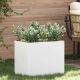 Doniczka ogrodowa Biały 50 x 32 x 40 cm Stal zimnogięta