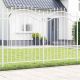 Ogrodzenie Ogrodowe Biały 240 x 190 cm Stal Malowana Proszkowo