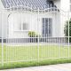 Ogrodzenie Ogrodowe Biały 240 x 228 cm Stal Malowana Proszkowo