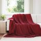 Koce narzutowe 24 pcs Bordeaux Czerwony 270 x 240 cm Polar