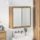 Szafka z lustrem do łazienki Dąb rzemieślniczy 60 x 20 x 60 cm