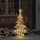 Choinka z 120 diodami LED Ciepła biel 120,5 cm PET