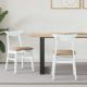 Krzesła jadalne 2 pcs Biały 42 x 47.5 x 81 cm Drewno Gumowe