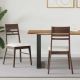 Krzesła jadalne 2 pcs Jasny Brąz 43 x 54 x 89 cm Drewno Gumowe