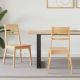 Krzesła jadalne 2 pcs Naturalny 43 x 54 x 89 cm Drewno Gumowe