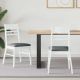 Krzesła jadalne 2 pcs Biały 43 x 54 x 89 cm Drewno Gumowe