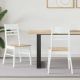 Krzesła jadalne 2 pcs Biały 43 x 54 x 89 cm Drewno Gumowe