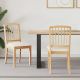 Krzesła jadalne 2 pcs Naturalny 50 x 52,5 x 91 cm Drewno Gumowe