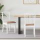 Krzesła jadalne 2 pcs Biały 50 x 52,5 x 91 cm Drewno Gumowe