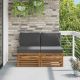 2 Sztuka Środkowa sofa ogrodowa Lite Drewno Akacji Naturalny