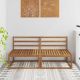 2 Sztuka Środkowa sofa ogrodowa Lite Drewno Akacji Naturalny