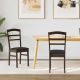 Krzesło jadalniane 2 pcs Jasnobrązowy i czarny Drewno Gumowe