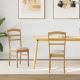 Krzesło jadalniane 2 pcs Naturalny i jasny Drewno Gumowe