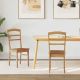 Krzesło jadalniane 2 pcs Naturalny Drewno Gumowe
