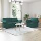 Sofa 2 pcs Ciemna zieleń