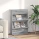 Regał na gazety z półką Szary Sonoma 70 x 41 x 96 cm