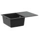 Zlew Czarny 670 x 460 mm Granit
