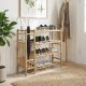 Stojak na buty z półką Naturalny 88 x 27 x 80 cm Bambus