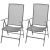 Krzesła ogrodowe, sztaplowane, 2 szt., stalowe, szare
