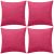 Poduszki na zewnątrz, 4 sztuki, 45x45 cm, kolor różowy