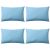 Poduszki na zewnątrz, 4 sztuki, 60x40 cm, kolor błękitny
