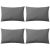 Poduszki na zewnątrz, 4 sztuki, 60x40 cm, kolor szary