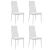 Krzesła stołowe, 4 szt., białe, obite sztuczną skórą