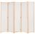 Parawan 5-panelowy, kremowy, 200 x 170 x 4 cm, tkanina