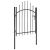 Furtka ogrodzeniowa, stalowa, 1 x 1,5 m, czarna