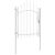 Furtka ogrodzeniowa, stalowa, 1 x 2 m, biała