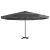 Parasol ogrodowy na słupku aluminiowym, 500 cm, antracytowy