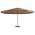 Parasol ogrodowy na słupku aluminiowym, 500 cm, taupe