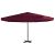Parasol ogrodowy na słupku aluminiowym, 500 cm, bordowy