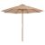 Parasol ogrodowy na drewnianym słupku, 300 cm, taupe