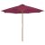 Parasol ogrodowy na drewnianym słupku, 300 cm, bordowy