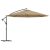 Parasol wiszący z aluminiowym słupkiem, 350 cm, taupe
