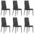 Krzesła stołowe, 6 szt., ciemnoszare, obite tkaniną