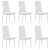 Krzesła stołowe, 6 szt., białe, sztuczna skóra