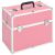 Kuferek na kosmetyki, 38x23x34 cm, różowy, aluminiowy
