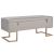 Ławka ze schowkiem, 105 cm, szara, aksamitna