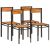 Krzesła jadalniane, 4 szt., lite drewno akacjowe