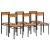 Krzesła jadalniane, 6 szt., lite drewno akacjowe