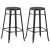 Stołki barowe, 2 szt., czarne, stalowe