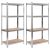 Regały z 4 półkami, 2 szt., srebrne
