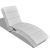 Rozkładany leżak masujący, biały, sztuczna skóra