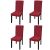 Elastyczne pokrowce na krzesła w prostym stylu, bordo 4 szt.
