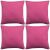 Poszewki na poduszki 4 szt. lniane, różowe 40x40 cm