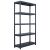 Regał magazynowy, czarny, 250 kg, 80x40x180 cm, plastikowy