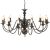 Żyrandol, antyczna czerń, 12 żarówek E14