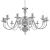 Żyrandol, srebrny, 12 żarówek E14
